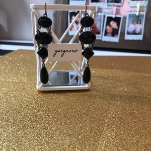 Black dangling earrings